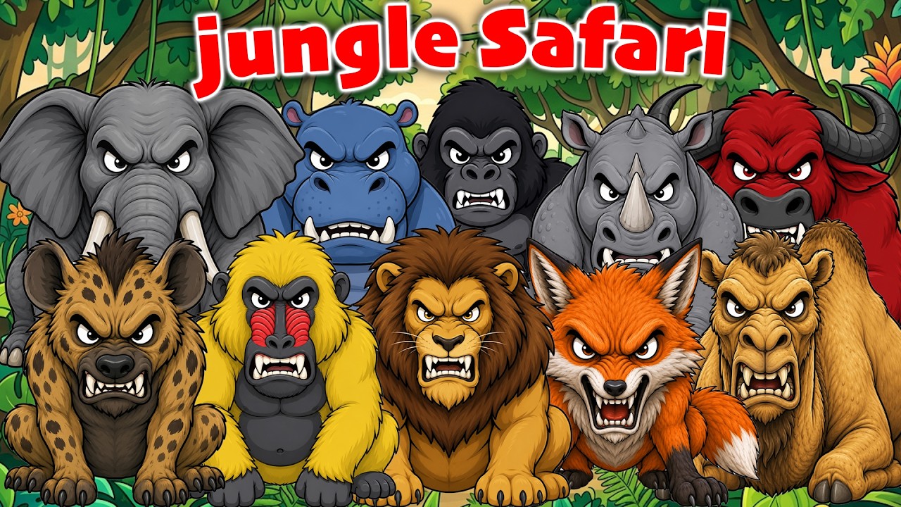Jungle Safari Animal Sounds 🐘 Safari Animals for Toddlers 🦒 LittleKidsTV 