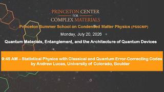 Andrew Lucas: "Statistical Physics with Classical and Quantum Error-Correcting Codes"