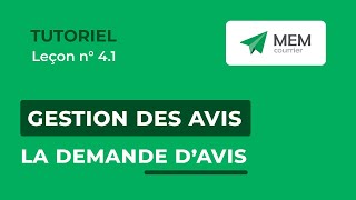 Leçon N4.1 Gestion Des Avis - La Demande Davis