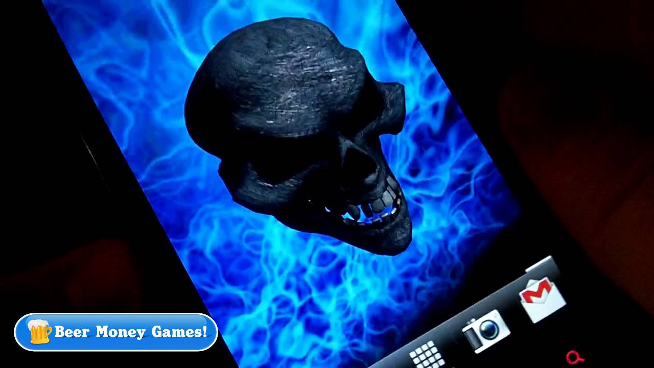 3D Skull Live Wallpaper (sound) - YouTube