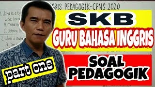 SKB Guru Bahasa Inggris CPNS 2020 # Soal Pedagogik # IDP # part one
