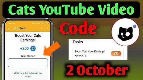 Cats YouTube Video Code Today | Boost Your Cats Earings Video Code