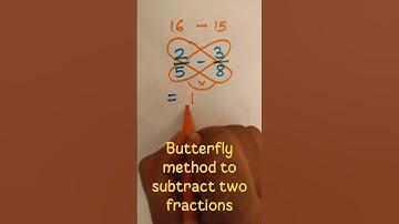 #Operations on Fractions #Subtract two fractions #fractions #butterfly method