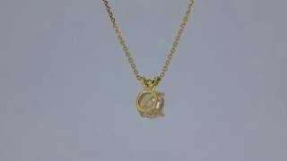 NATURAL ROUND DIAMOND PENDANT & CHAIN 14K WHITE GOLD