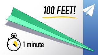 How to Make an EASY Paper Airplane in 1 Minute (60 seconds) - Flies REALLY Far