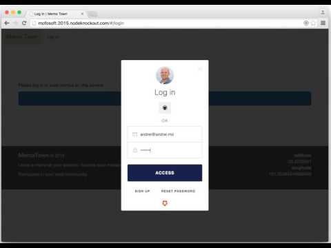 MemoTown Quick Demo - NodeKnockout 2015 Entry