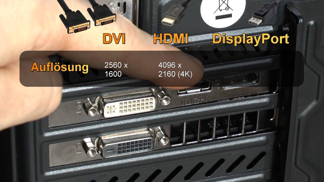  New VGA, DVI, HDMI oder DisplayPort - Was ist der beste Anschluss für die Grafikkarte am PC?