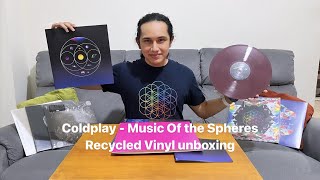 Coldplay Music Of The Spheres review Vinyl Unboxing, Recycled
