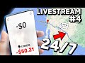 🔴TRAVELING ACROSS COUNTRY USING ONLY MONEY I MAKE FROM APPS IN 1 STREAM | DAY 3
