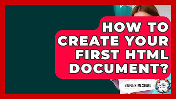 How To Create Your First HTML Document? - Simple HTML Studio