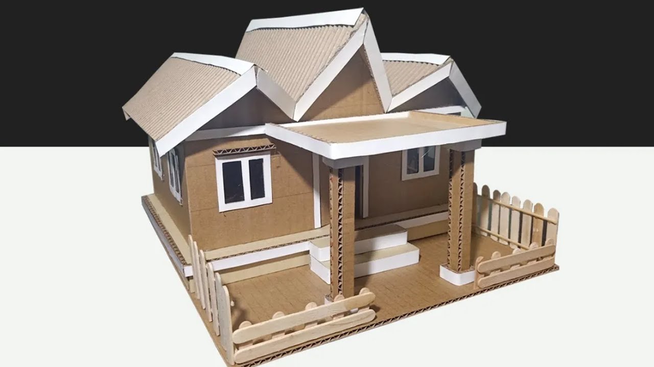 DIY Cardboard Villa House so beautiful. YouTube