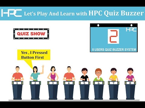HPC 8 USER QUIZ BUZZER SYSTEM WITH 1.5 INCH DISPLAY MODEL: HPC202