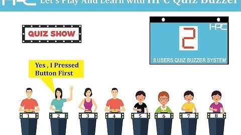 HPC 8 USER QUIZ BUZZER SYSTEM WITH 1.5 INCH DISPLAY MODEL: HPC202