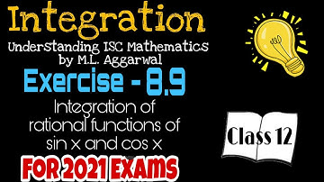 Exercise 8.9 | Integration | Understanding ISC Mathematics | Class 12