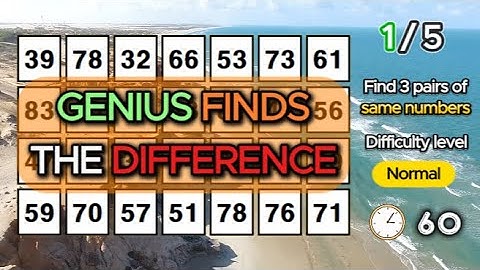 Find 3 pairs of identical numbers /Dementia Prevention Quizzes/Dementia Tests.23