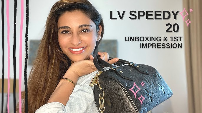 Louis Vuitton Speedy Bandoulière 20 Black Monogram Empreinte