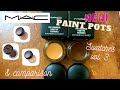 New MAC Paint Pots Contemplative States, It’s Fabstract swatches & comparison