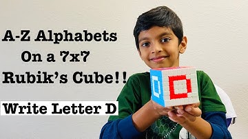 How to make letter D on Rubik’s Cube | Rubik’s Cube Patterns | 7x7 | Letters & Patterns | A-Z