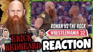The Rock vs. Erick Rowan: WrestleMania 32 | Erick Redbeard WWE reaction