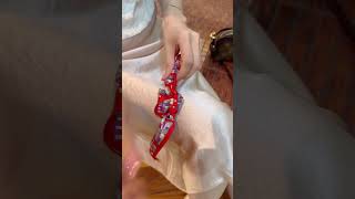 How to turn a twilly into an expensive bracelet #shortsfeed #hermes #chanel #lv