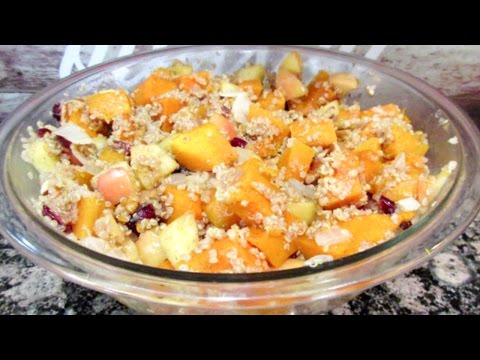Butternut Squash Apple Cranberry Quinoa Salad- Collab with Noreen's Kitchen