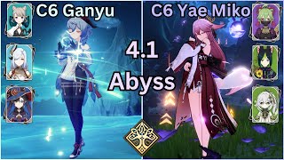C6 Ganyu C6 Yae Miko | Spiral Abyss 4.1 Floor 12 | Genshin Impact
