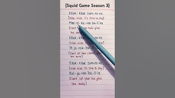 Thumbnail of SQUID GAME SEASON 3 - Hide and Seek Song (Lyrics + English Translation)