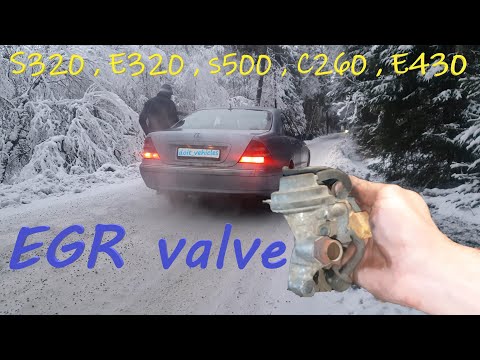 S 320 Mercedes EGR valve , Removal , Replacement , Cleaning  w220 , e320 , V6 , V8 P0401