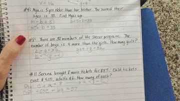 Word Problems with Substitution Examples