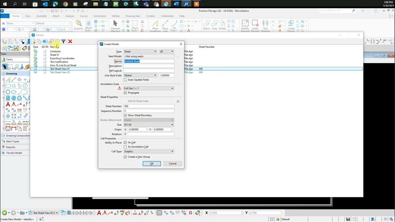 MicroStation CONNECT Edition How To Setup A Custom Sheet View YouTube