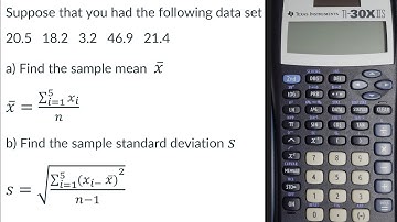 TI-30XIIS - Standard Deviation & Mean - Step By Step Explanation