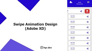 Swipe Animation design | Adobe XD (Must watch)