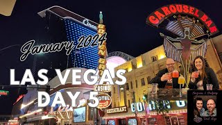 Las Vegas Vlog January 2024 Day 5 Luxor | RiRa | Downtown | Carousel Bar | Plaza | El Cortez | The D