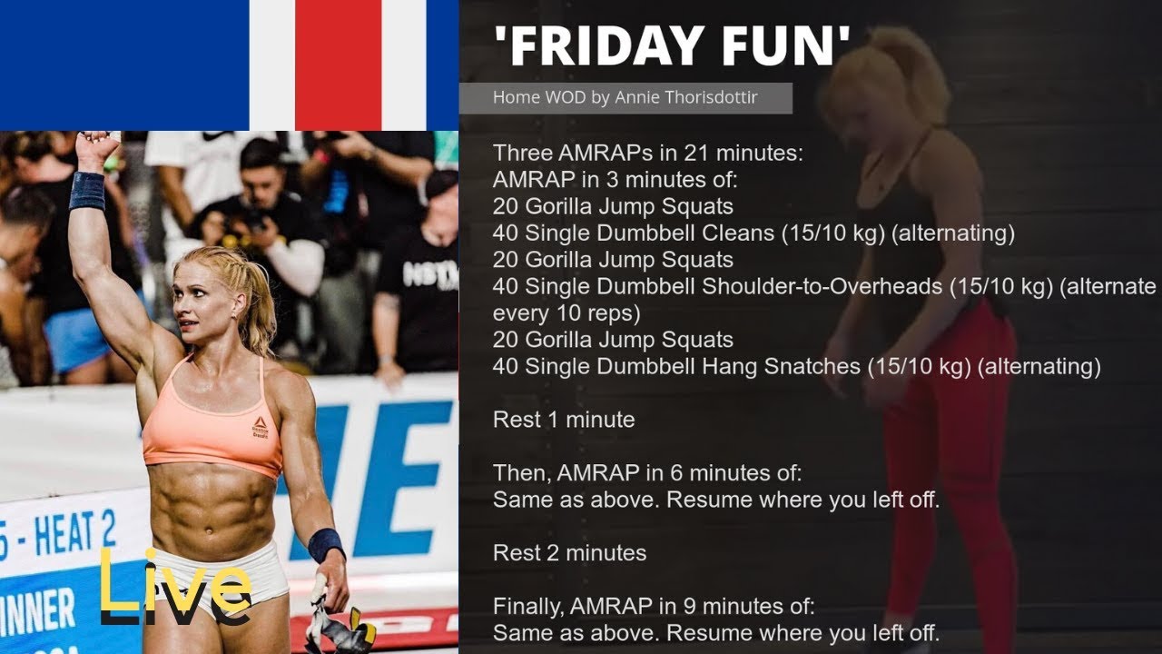 Friday Fun' WOD - WODwell // Annie Thorisdottir Home Workout - YouTube