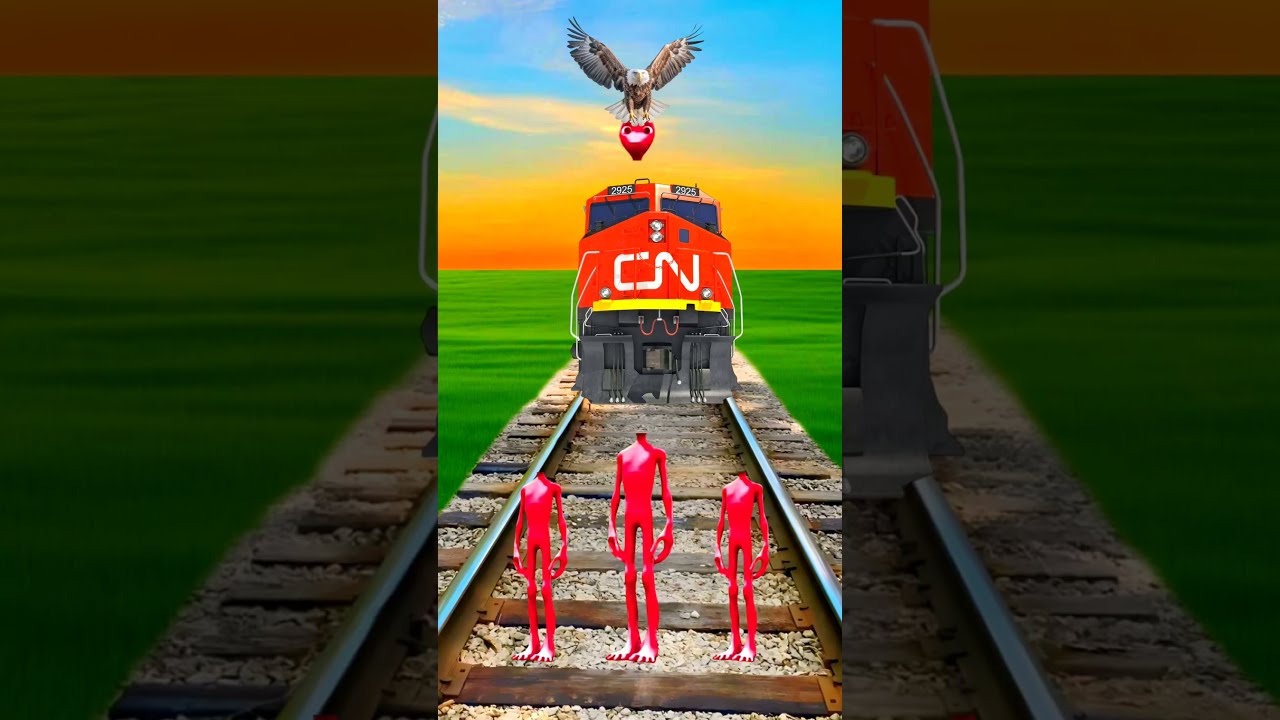 Railway Train Attack Red Vfx Alien 3 Dance Short Reels And Funny 