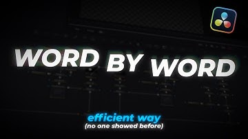 Word By Word Text Effect in Davinci Resolve 19