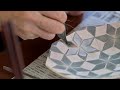 Production process of white porcelain dishes and painting on dishes using paper. 糸島の陶芸家 伊都桃山窯