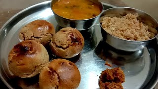 dal bati churma recipe। rajsathani thali dal bati churma ready to make in 30 minutes only.