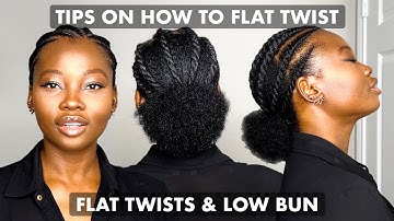 FLAT TWIST & LOW BUN | SIMPLE PROTECTIVE STYLE | KHADIJAHWITHAH | 4C HAIR STYLE
