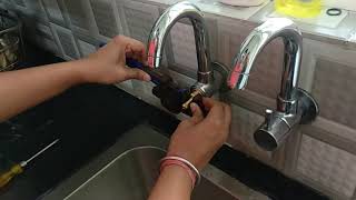 Kitchen Jaquar Faucet | Replace sink tap spindle and head | घर पर सिंक टैप स्पिंडल को कैसे बदलें