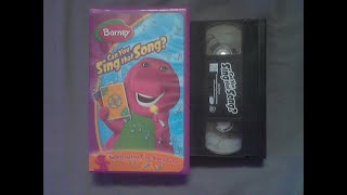 Barney Can You Sing That Song? 2005 Vhs