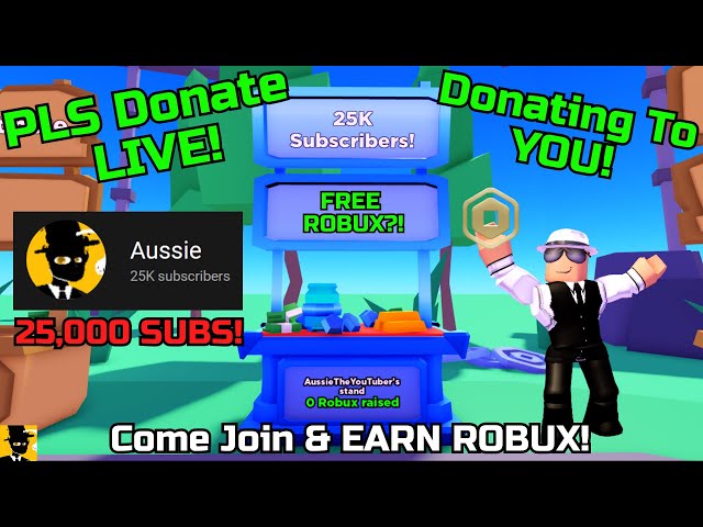 LIVE🔴) GIVING SUBSCRIBERS ROBUX IN PLS DONATE (PLS DONATE LIVE) 