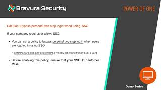 Bypass Personal Two-Step Login When Using Sso - Bravura Safe