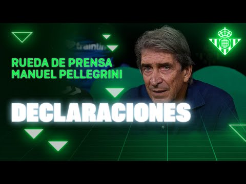 Rueda de prensa de Manuel Pellegrini tras el #RealBetisAtleti 🗣🎙 | Real BETIS Balompié