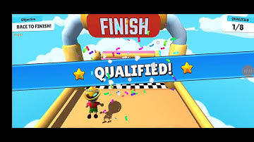 Stumble Guys ~ Gameplay (Spin Go Round - Pivot Push - Lost Temple) ~ RO|coX 4d