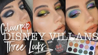 COLOURPOP DISNEY VILLAINS | Misunderstood Palette  Three Looks + Review
