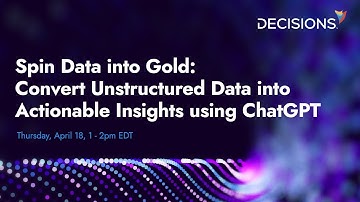 Convert Unstructured Data into Actionable Insights using ChatGPT