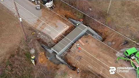 Coweta Box Culvert Install Drone Footage