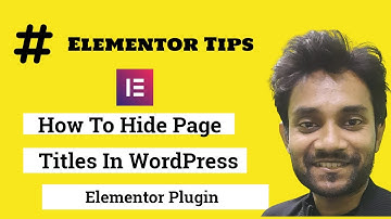 How To Hide Page Titles In WordPress   Elementor