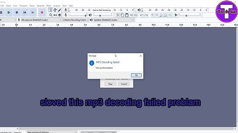 mp3 decoding failed in audacity